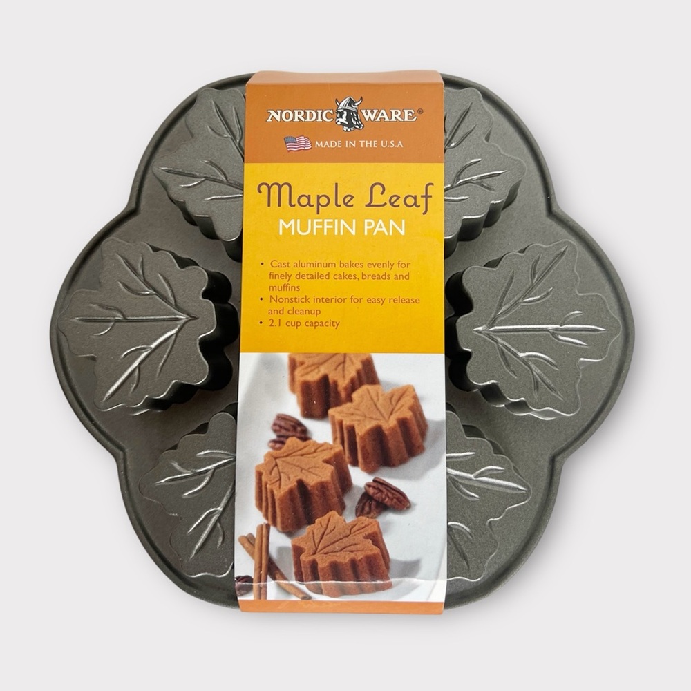 NORDIC WARE Maple Leaf Cakelet Muffin Pan